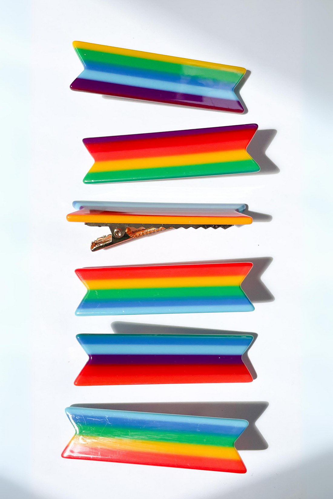 Rainbow Stripe Hair Clip