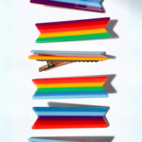 Rainbow Stripe Hair Clip