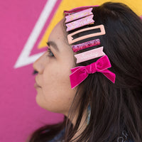Vintage Velvet Mini Bow Hair Clips