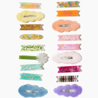 eugenia hair clips spring 2023 2024 fuzzy fur snap hair clips good egg silly goose bunny jellybean easter bad seed flower sweet pea iris stripe hair clips barrettes