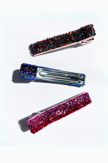 Tinsel Hair Clips Pack