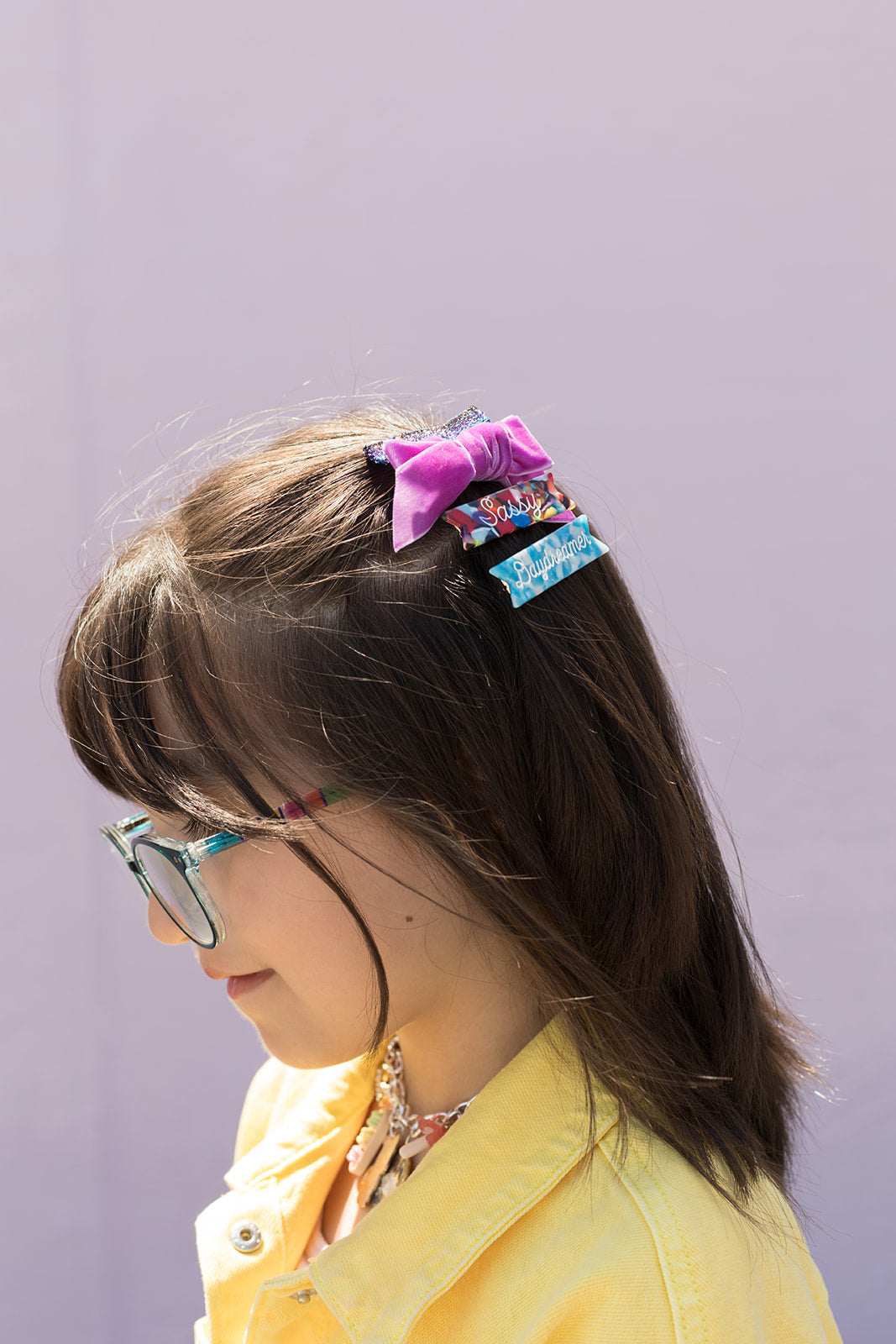 Aqua Vintage Velvet Mini Bow Hair Clips