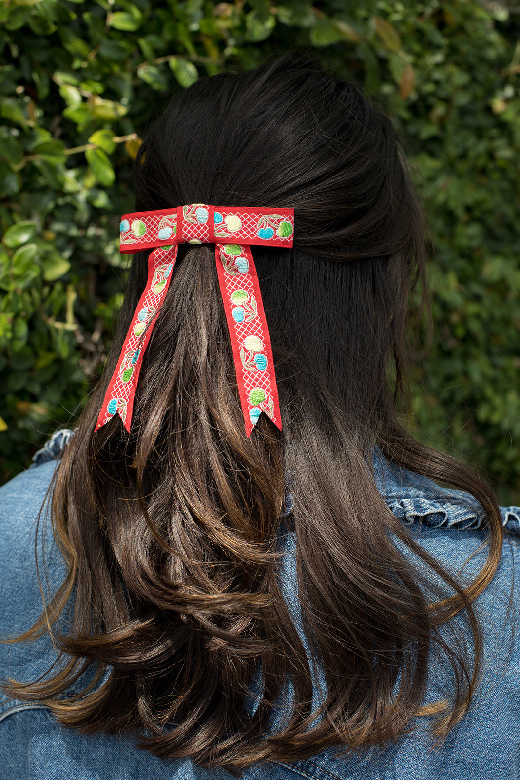 Cherry Casserole Vintage Hair Bow Clip