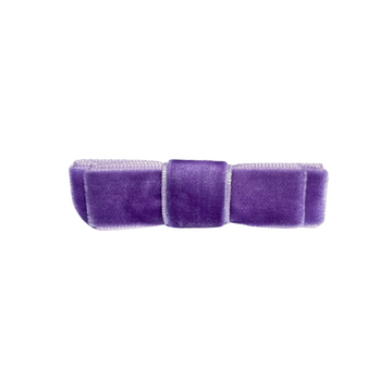 Violet Vintage Velvet Tailor Bow Hair Clip