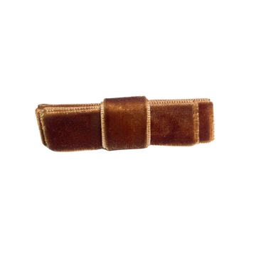 Chestnut Vintage Velvet Tailor Bow Hair Clip