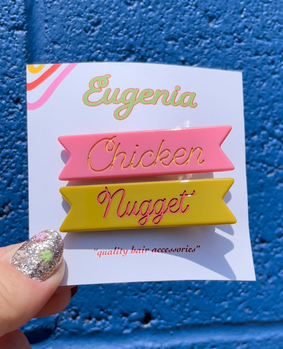 Chicken Nugget Hair Clips